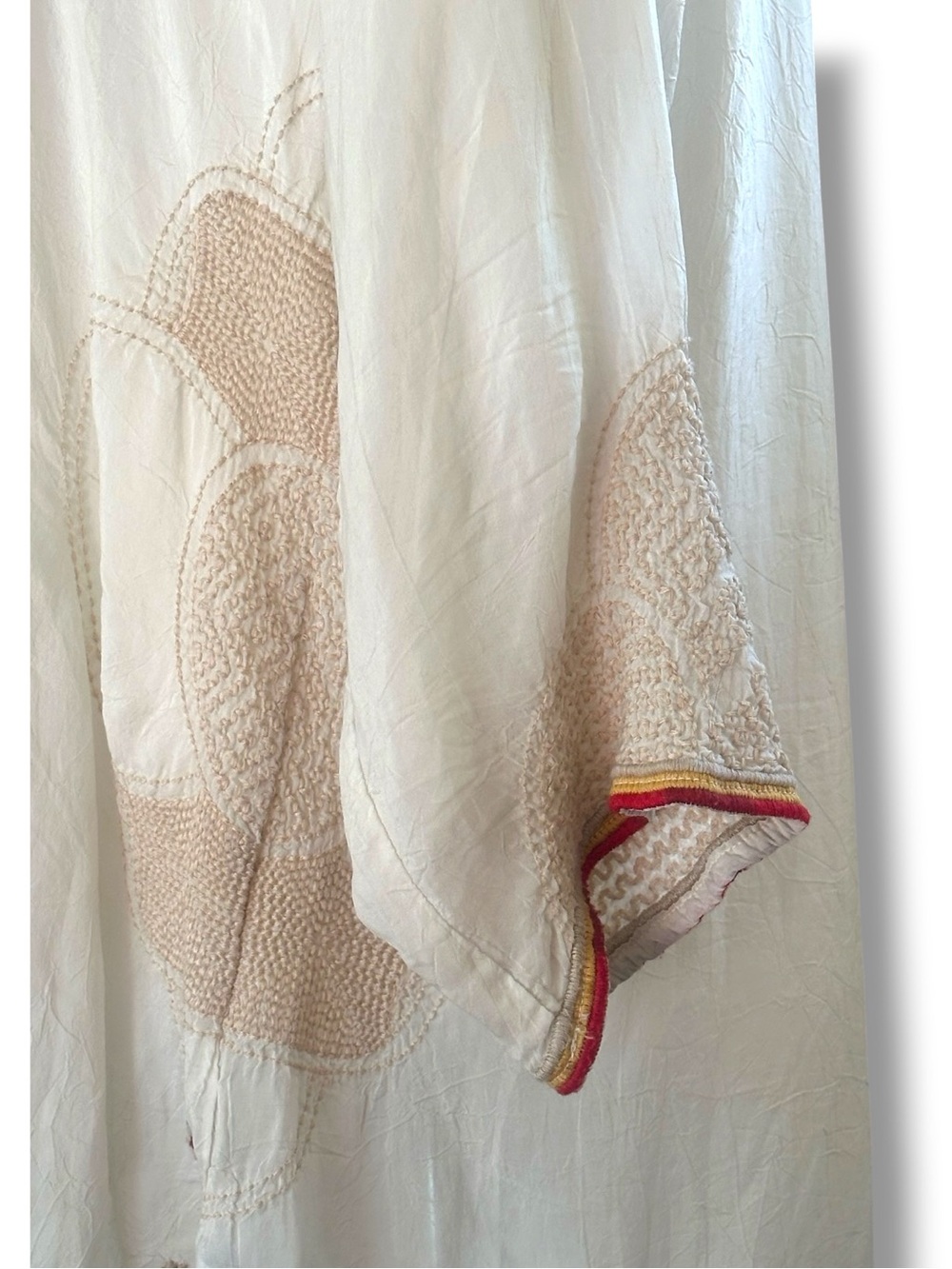 Johnny Was Embroidered V-Neck Cream Womens Tunic Top size Large - Picture 8 of 17